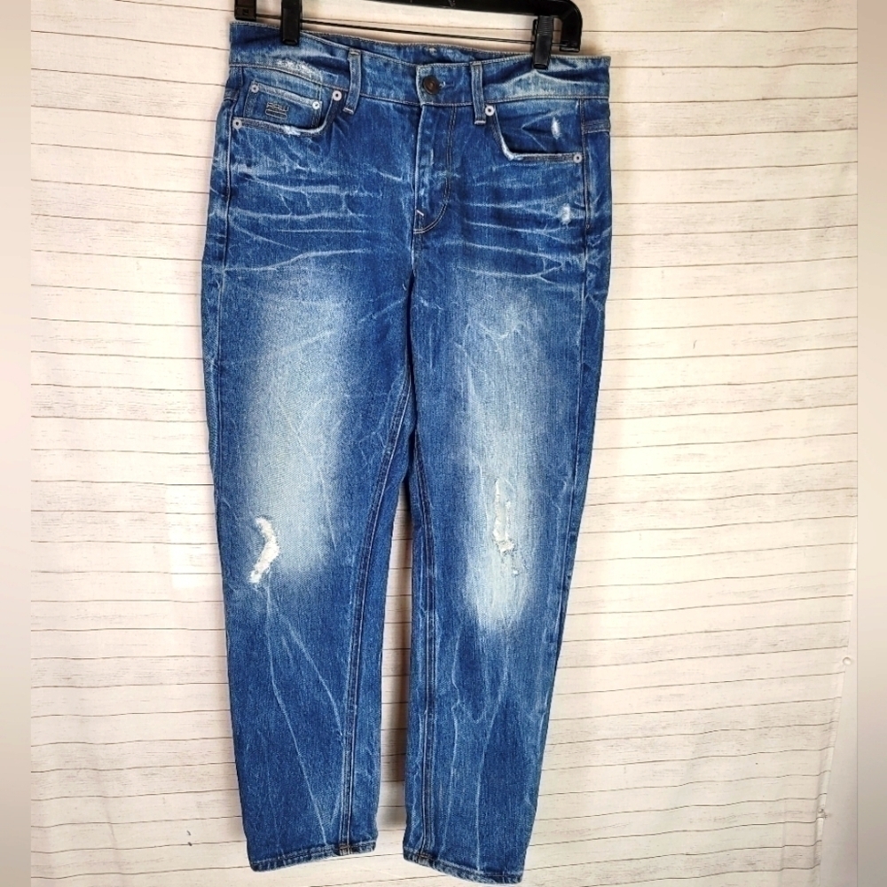 G-STAR RAW DENIM 3301 TAPERED WOMENS JEANS, SZ 27 x 32